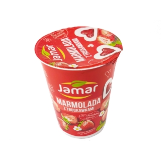 MARMOLADA Z TRUSKAWKAMI 600 G DO NALEŚNIKÓW, GOFRÓW, DŻEM, ( JAMAR) POLSKA